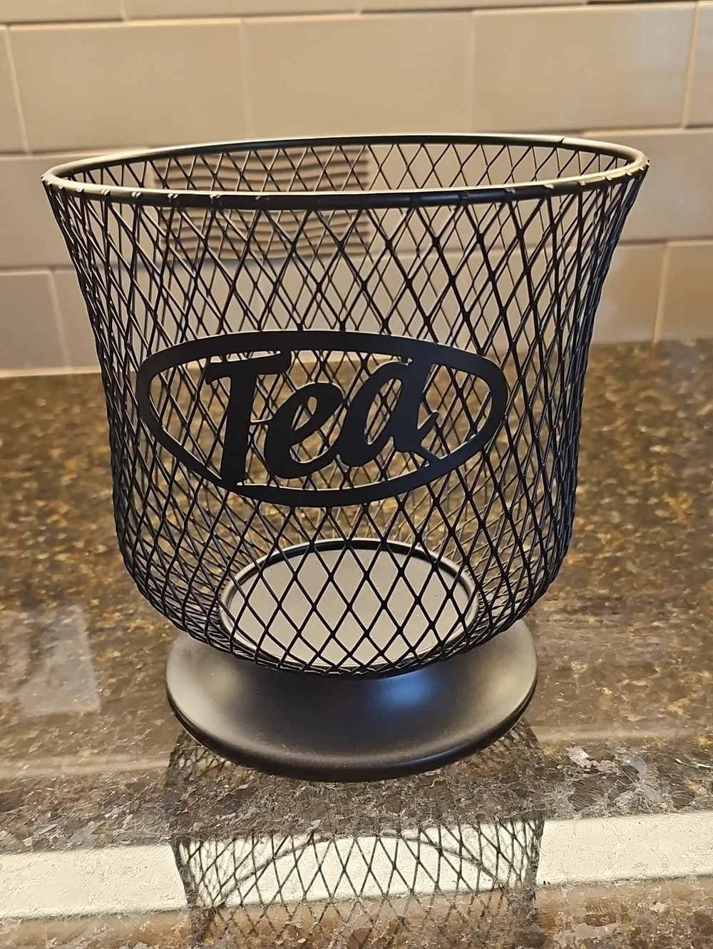 Black Mesh Tea Holder - Decorative Home Accent